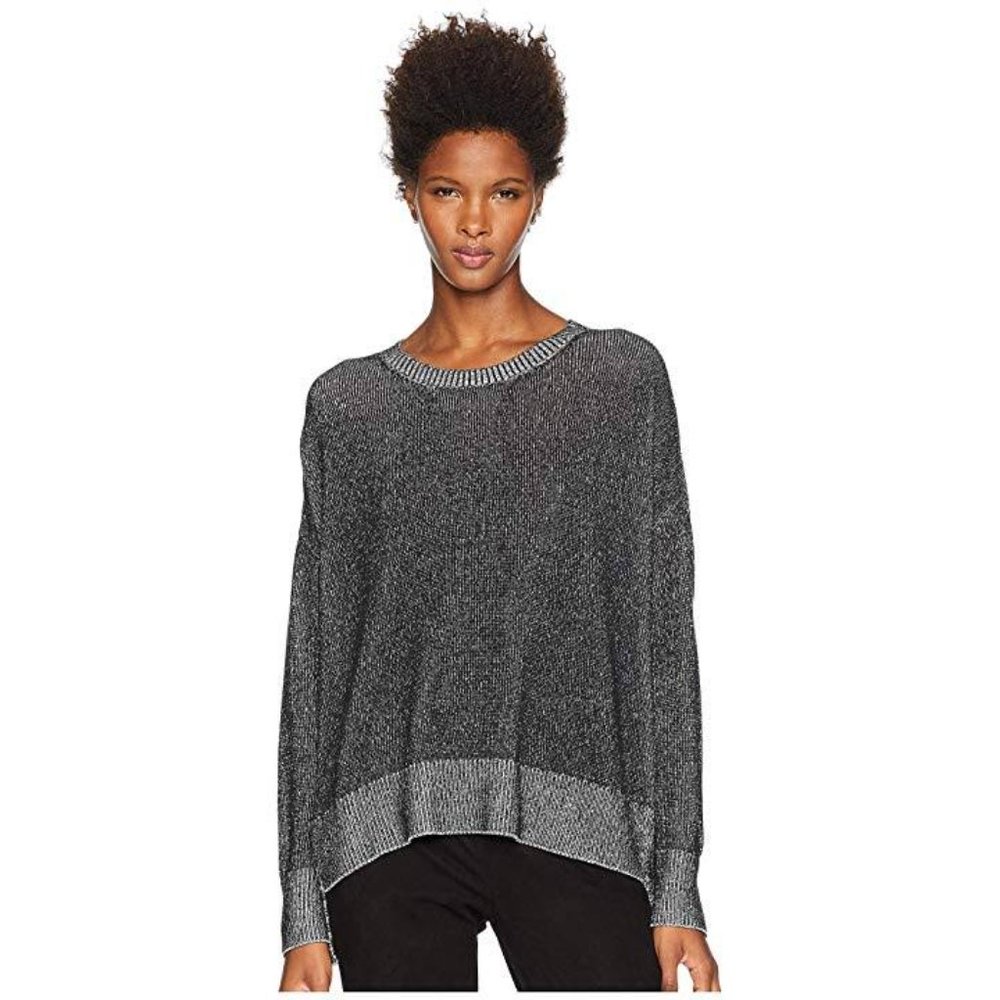 Eileen Fisher black and gray top, size M/M